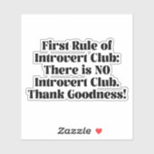 Introvert Club Sticker (Vel)