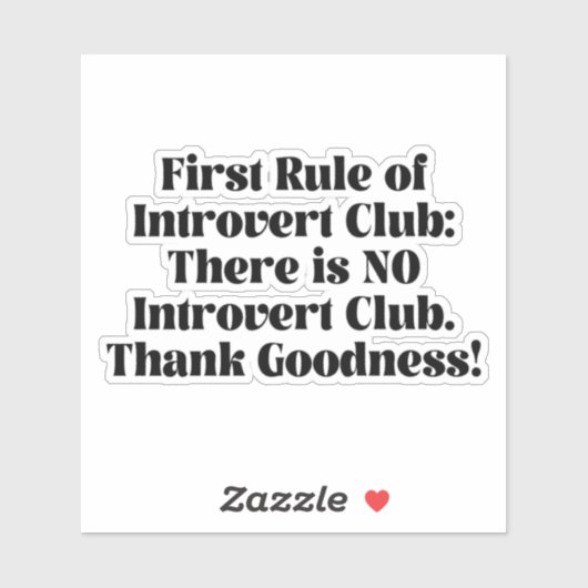 Introvert Club Sticker (Vel)