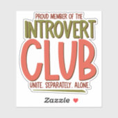 Introvert Club Sticker (Vel)