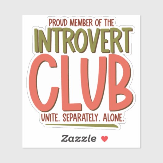 Introvert Club Sticker (Vel)