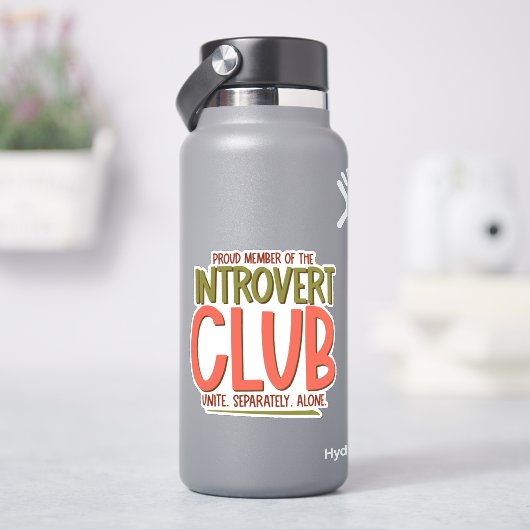 Introvert Club Sticker (HydroFlask)