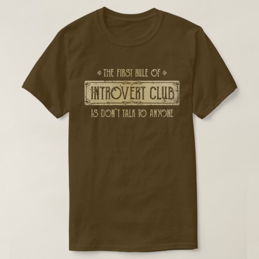 Introvert Club T-shirt (Design voorkant)