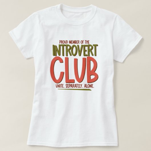 Introvert Club T-shirt (Design voorkant)