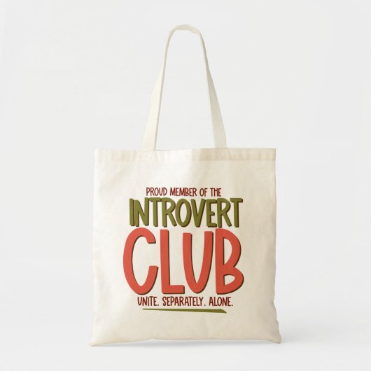 Introvert Club Tote Bag (Voorkant)