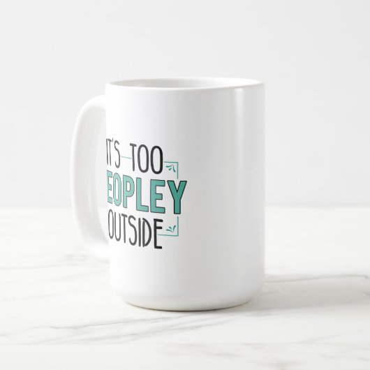 Introvert Coarbeider Birthday Gag Gift Koffiemok (Voorkant links)