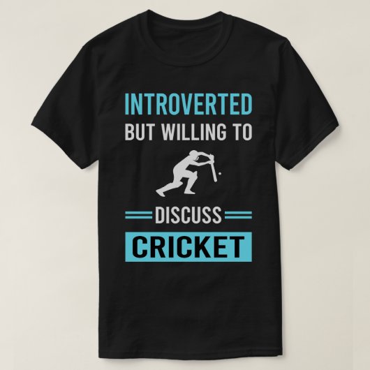 Introvert cricket t-shirt (Design voorkant)