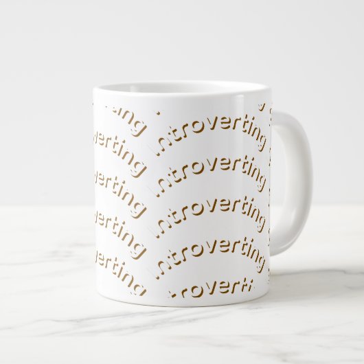 introvert customisable special mug gift grote koffiekop (Voorkant rechts)