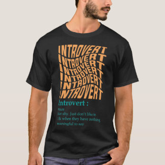 Introvert definitie introvert betekenis grappige q t-shirt