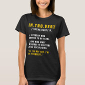 Introvert Definition Introverts T-shirt (Voorkant)