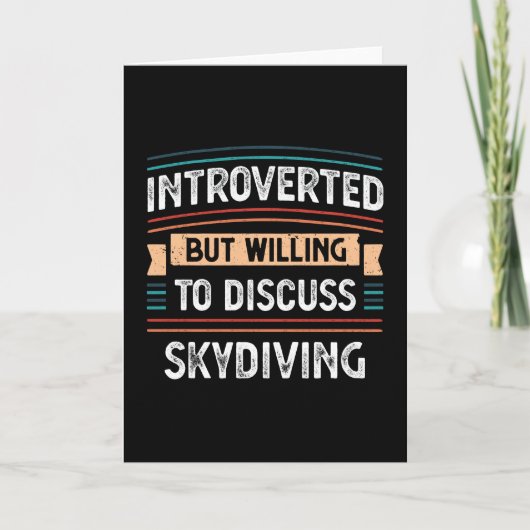 Introvert die bereid is om over parachutespringen kaart (Voorkant)