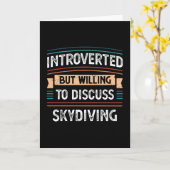 Introvert die bereid is om over skydiven te praten kaart (Gele Bloem)