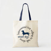 Introvert die graag praat over grappige Dachshunds Tote Bag (Voorkant)