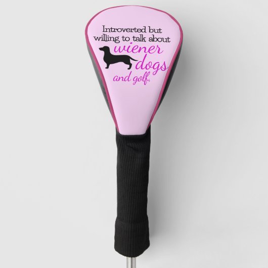 Introvert door bereid om te praten over Wiener Hon Golfheadcover (Voorkant)