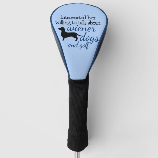 Introvert door bereid om te praten over Wiener Hon Golfheadcover (Voorkant)