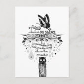 Introvert Empath Stilte wijsheid inkt quote Briefkaart (Voorkant)