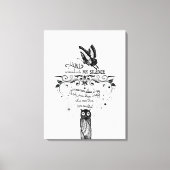 Introvert Empath Stilte wijsheid inkt quote Canvas Afdruk (Voorkant)