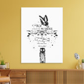 Introvert Empath Stilte wijsheid inkt quote Canvas Afdruk (Insitu (Woonkamer))