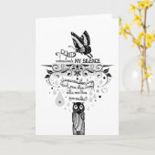 Introvert Empath Stilte wijsheid inkt quote Kaart (Gele Bloem)