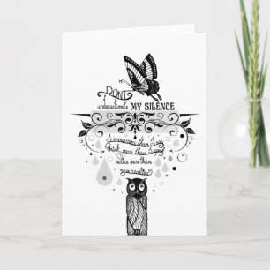 Introvert Empath Stilte wijsheid inkt quote Kaart