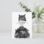 Introvert Empath Uil wijsheid geïllustreerd inkt c Briefkaart (Staand voorkant)