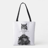 Introvert Empath Uil wijsheid geïllustreerd inkt c Tote Bag (Achterkant)