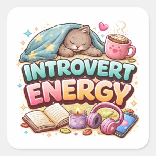 Introvert Energie Esthetische Kunst Sticker