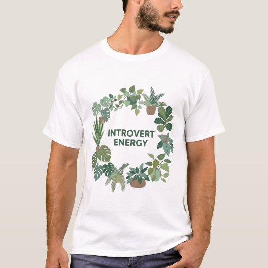 Introvert Energy Nature Aesthetic T-Shirt (Voorkant)