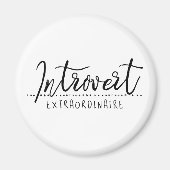 Introvert Extraordinaire Typografie Magneet (Voorkant)