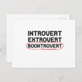 Introvert Extrovert Booktrovert Funny Book lovers Briefkaart (Voorkant / Achterkant)