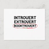 Introvert Extrovert Booktrovert Funny Book lovers Briefkaart (Voorkant)