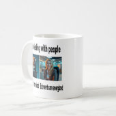 Introvert/Extrovert koffie mok (Voorkant links)