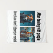 Introvert/Extrovert Quiz op een wandtapijt Wandkleed (Voorkant (horizontaal))