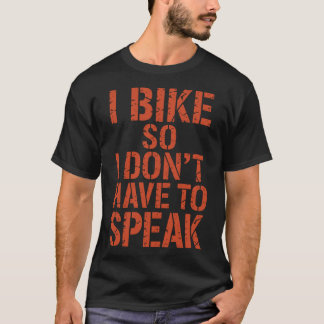 Introvert Fietser Humor Solorit Geestelijke Gezond T-shirt