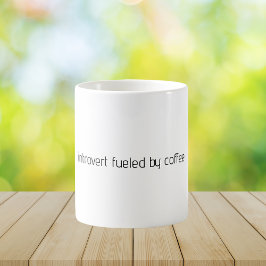 Introvert Fueled by Coffee Minimalist Quote Koffiemok