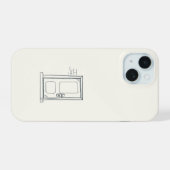 Introvert Geschenk Minimalist Deur Gesloten Lijn K iPhone 15 Case (Achterkant horizontaal)