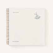 Introvert Geschenk Minimalistische Lijn Kunst Plan Notitieboek (Voorkant)