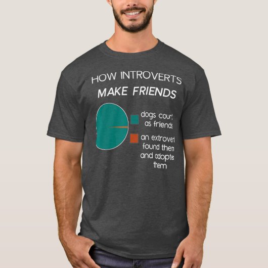Introvert Grappige Introverts Pie Chart T-shirt (Voorkant)