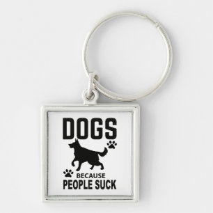 Introvert Hater Slechte Attitude Hond Duitse Herde Sleutelhanger