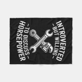 Introvert Horsepower Quote Mechanische Wrench Humo Fleece Deken (Voorkant (Horizontaal))