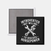 Introvert Horsepower Quote Mechanische Wrench Humo Magneet (Voorkant / Achterkant)