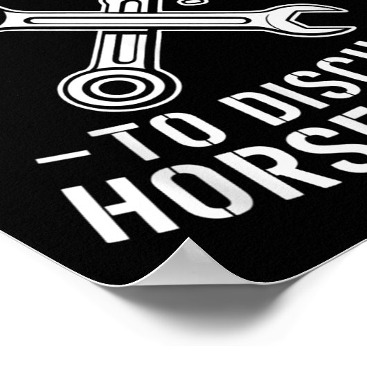 Introvert Horsepower Quote Mechanische Wrench Humo Poster (Hoek)