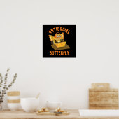 Introvert Humor esthetische antisociale vlinder Poster (Keuken)