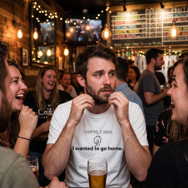 Introvert Humor Ik Kwam Ik Zag Wilde Naar Huis Gaa T-shirt