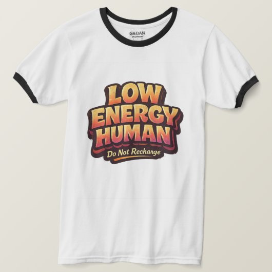 Introvert Humor Low Energy Mensen Graphic T-shirt (Design voorkant)