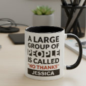 Introvert Humor vet zwart wit sarcastische Mok