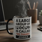 Introvert Humor vet zwart wit sarcastische Mok