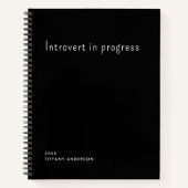 Introvert in ontwikkeling Grappige introvert cadea Notitieboek (Voorkant)
