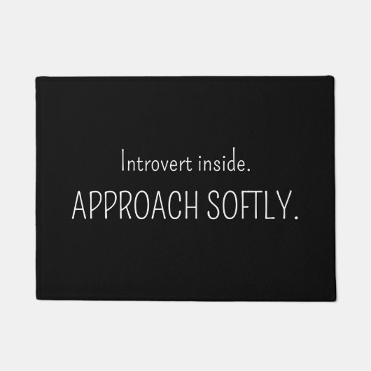 Introvert Inside Approach Softly Funny Introvert Deurmat (Voorkant)