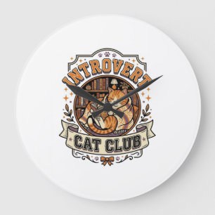 Introvert Kat Club Kat Introvert Anti Sociaal Vint Grote Klok