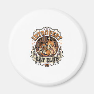 Introvert Kat Club Kat Introvert Anti Sociaal Vint Magneet